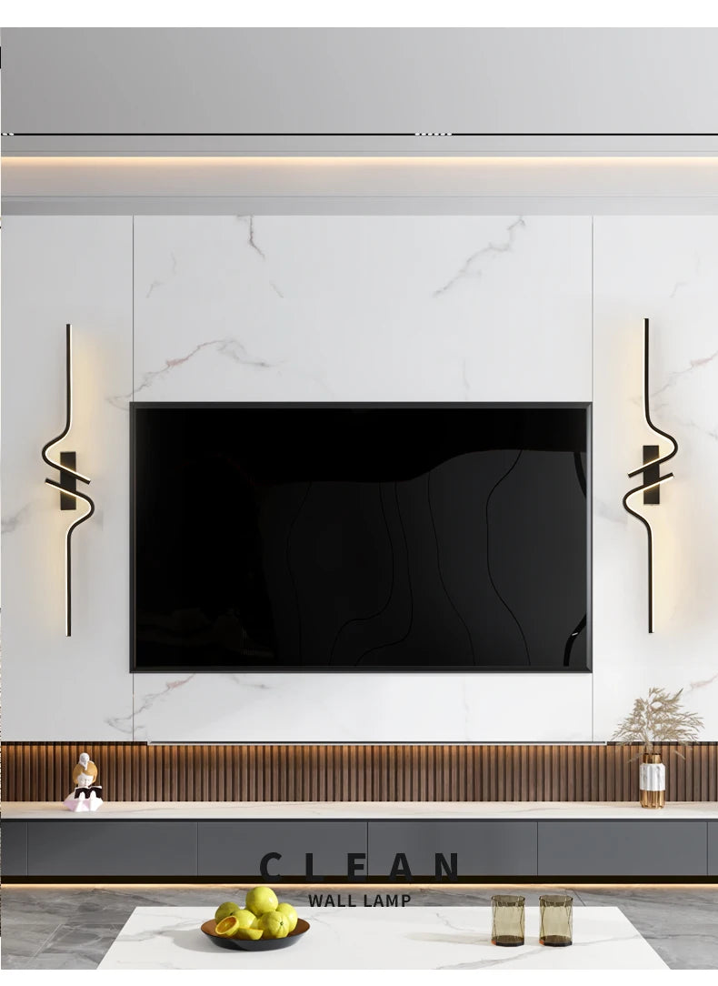 Modern LED Wall Lamp – Minimalist Strip Sconce For Bedside