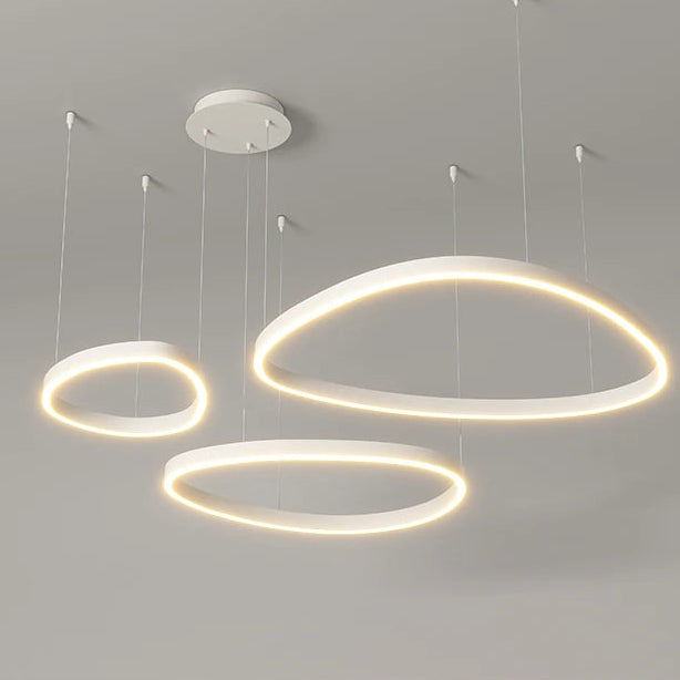 LED Ring Chandelier - Modern Pendant Light for Living Room, Bedroom & Dining Room