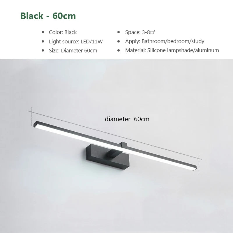 Moderne LED-wandlamp Badkamer make-up licht Lijnlamp voor Badspiegel