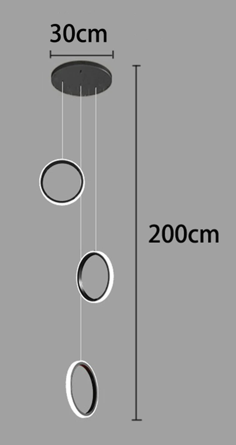 Stairwell Chandelier Crystal Ring - Modern for Staircase & High Ceilings