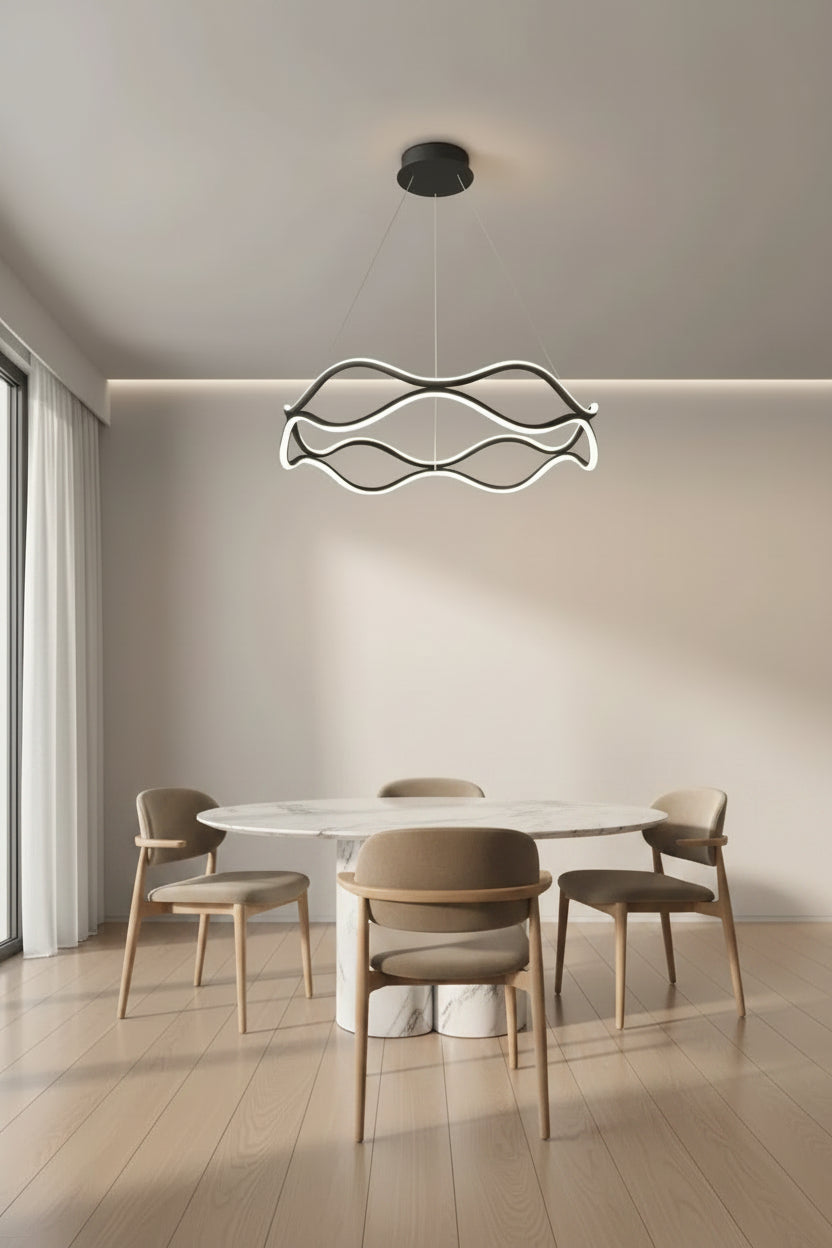 ORBIT Runde LED-Ring Pendelleuchte – Luxus-Kronleuchter für Wohnzimmer, Schlafzimmer & Esszimmer