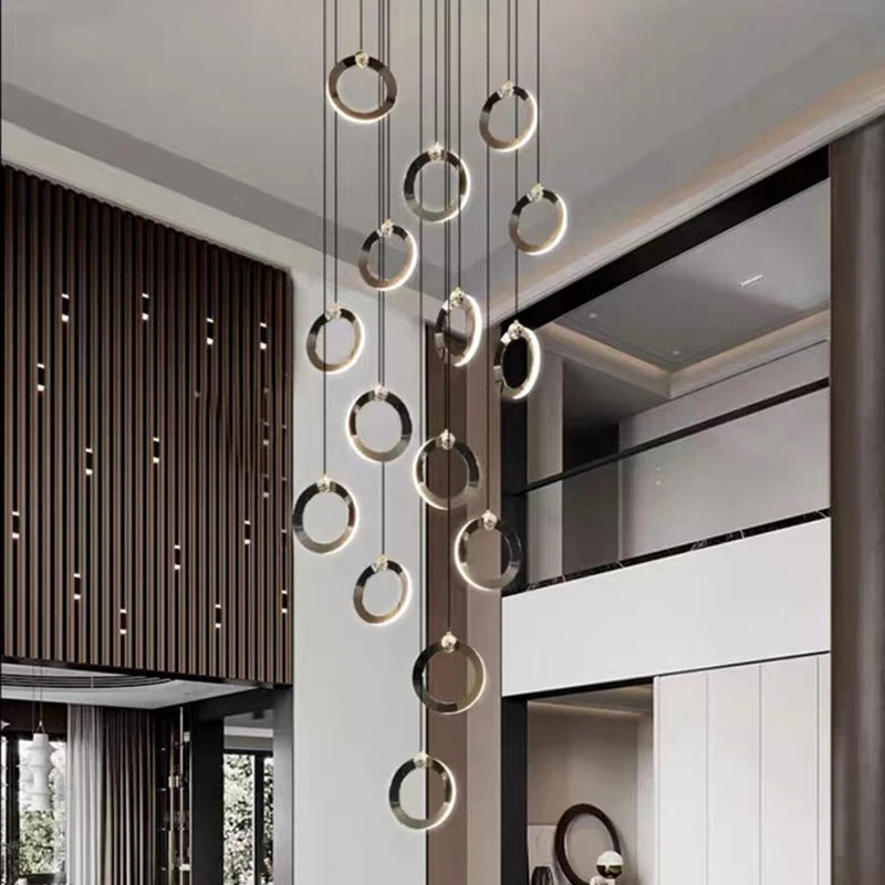 Octo - Modern LED Pendant Light Chandelier for Living Room and Staircase