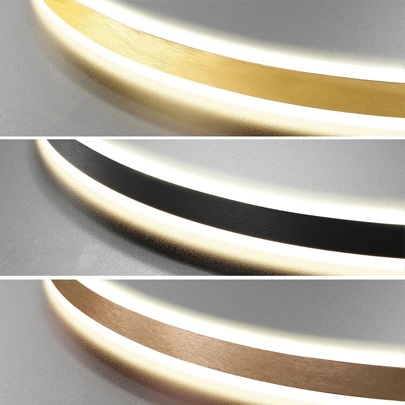 Modern LED Ring Chandelier - Multi-Tier Pendant Light