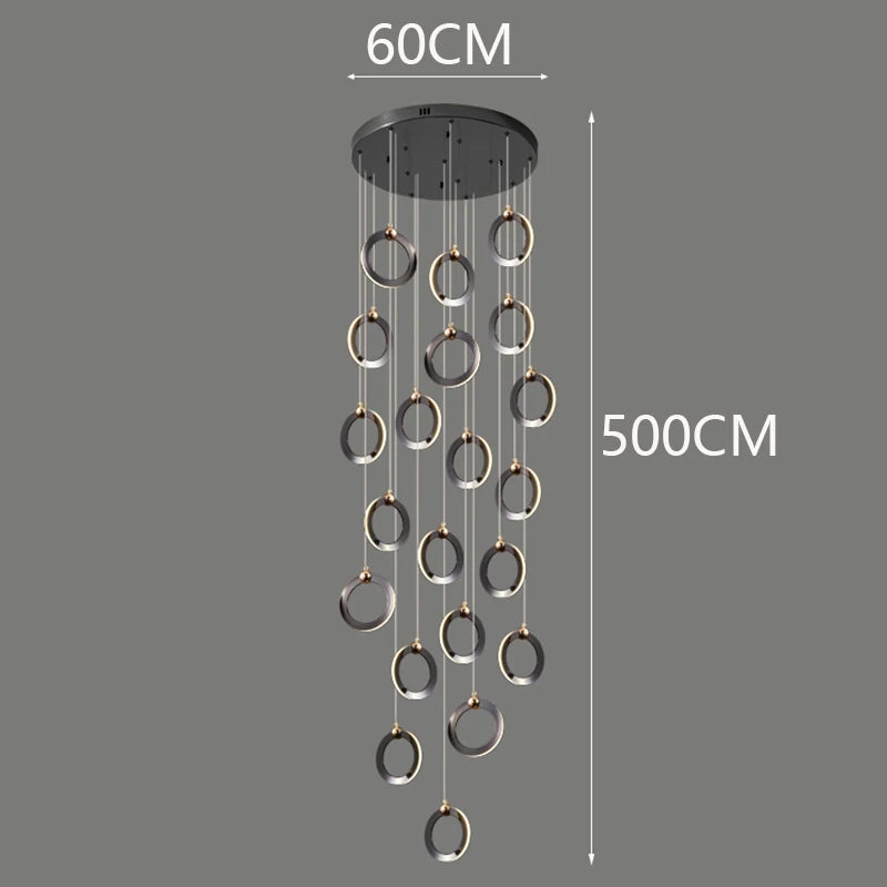 Octo - Modern LED Pendant Light Chandelier for Living Room and Staircase