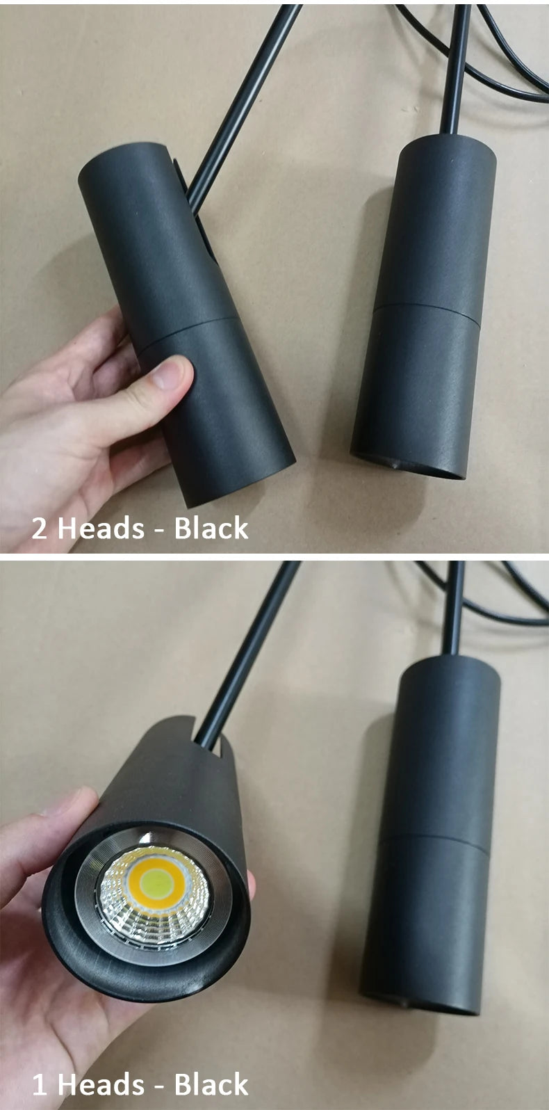 Verstellbare Pendelleuchte mit Strahler – Moderne minimalistische LED-Hängelampe