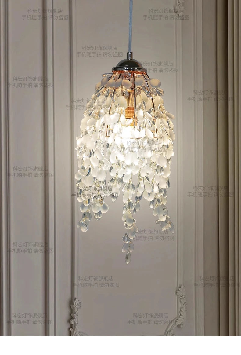 Kristallperlen-Hängeleuchte – achteckiges Design