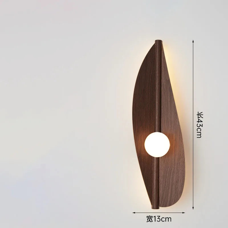 Blatt-LED-Wandleuchte – Art-déco-Nachttischleuchte