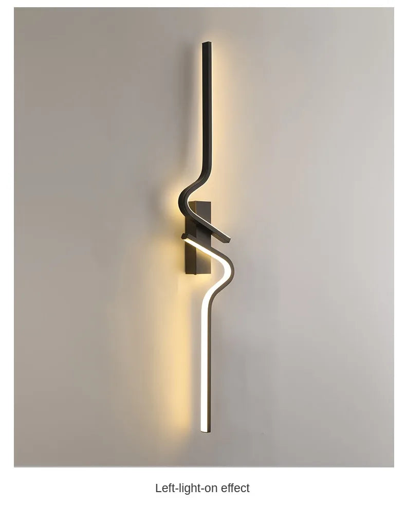 Modern LED Wall Lamp – Minimalist Strip Sconce For Bedside