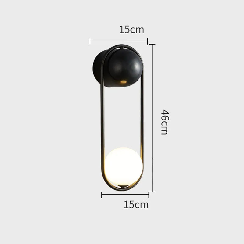 U-vormige led-wandlamp – Art-decodesign | Koper of zwart