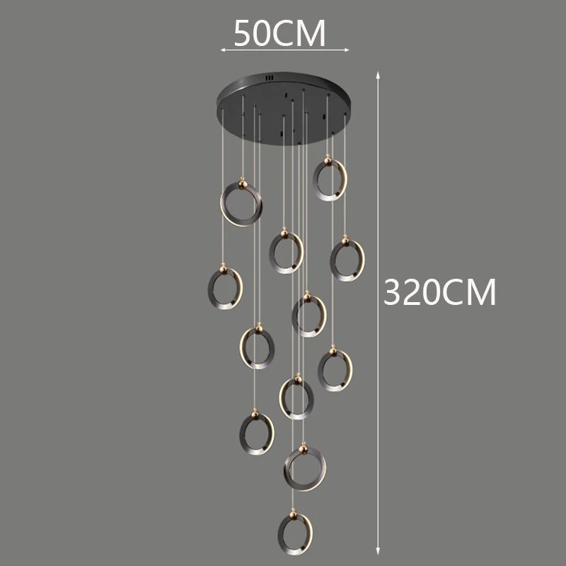 Octo - Modern LED Pendant Light Chandelier for Living Room and Staircase