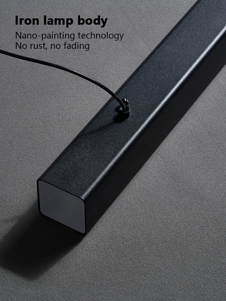 Moderner linearer LED-Kronleuchter – Minimalistische Pendelleuchte für Kücheninsel und Esszimmer