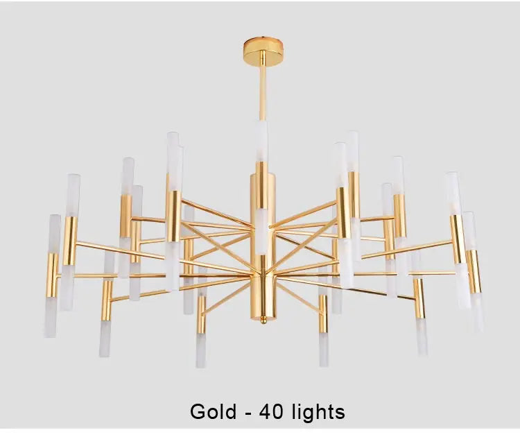 Moderne Nordic Design LED Hanglamp - G4 Kroonluchter Zwart/Goud