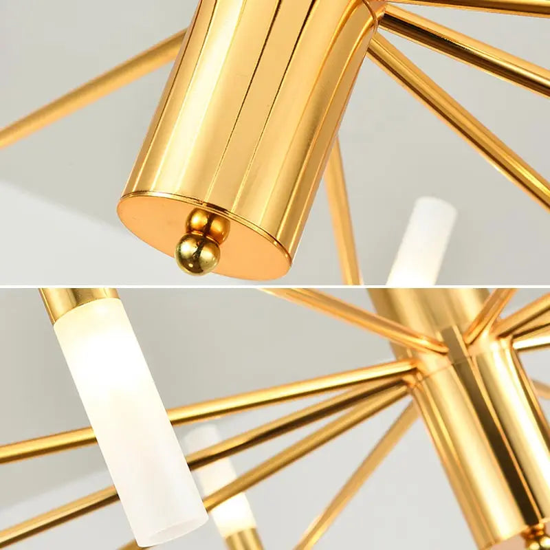 Moderne Nordic Design LED Hanglamp - G4 Kroonluchter Zwart/Goud