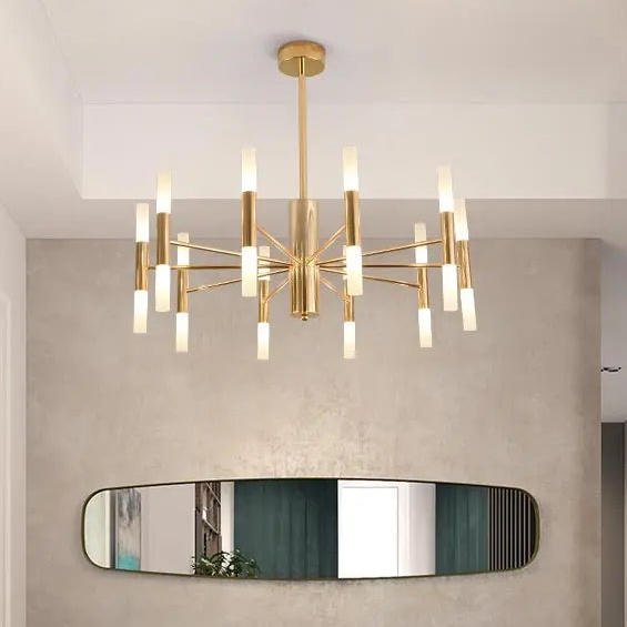 Moderne Nordic Design LED Hanglamp - G4 Kroonluchter Zwart/Goud