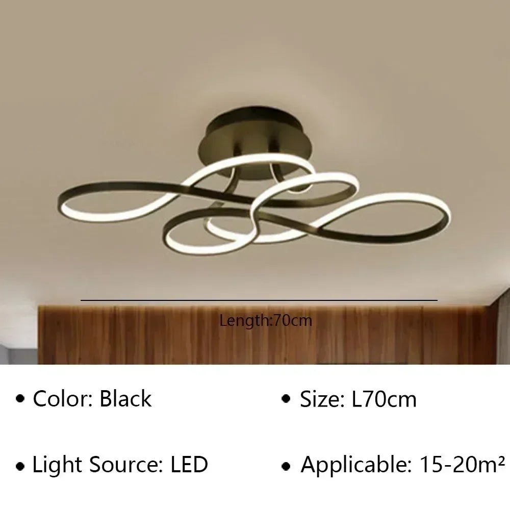 Modern LED Ceiling Chandelier - Stepless Dimming