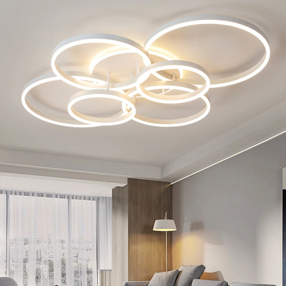 Modern LED Ceiling Chandelier - Dimmable Multi-Head Design