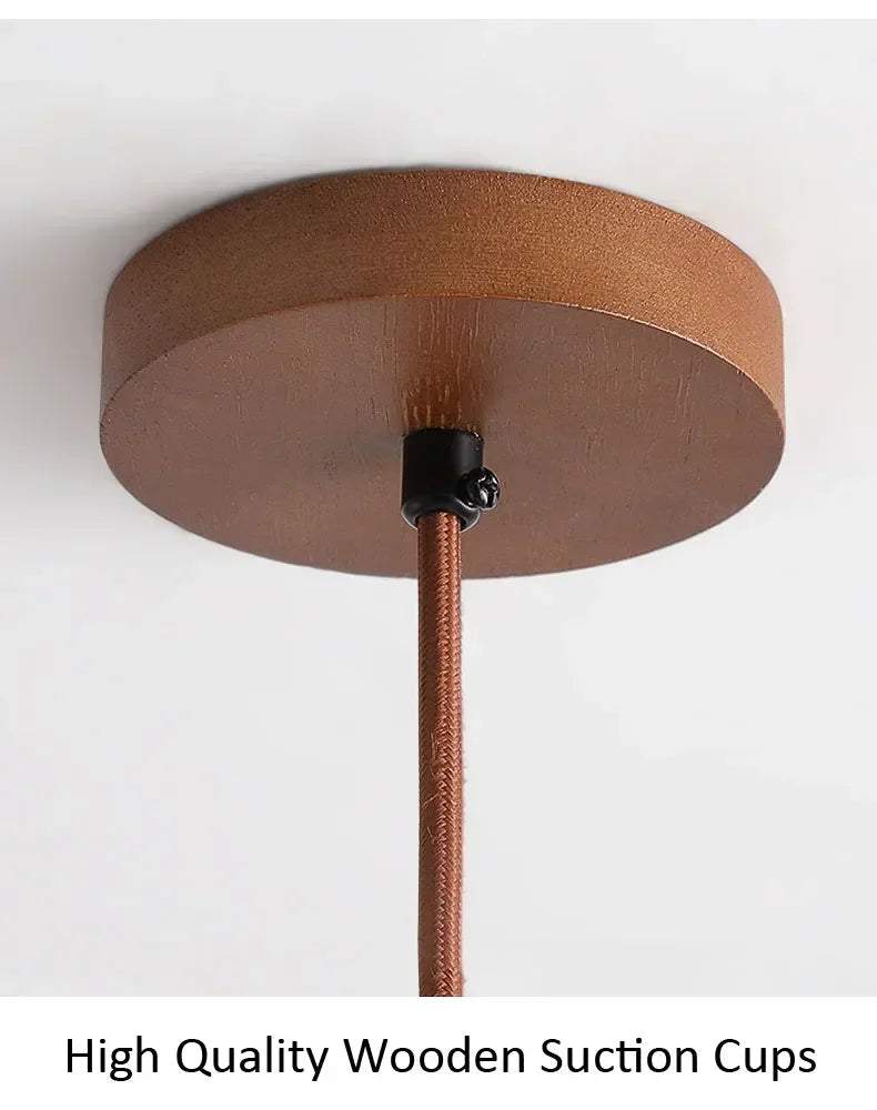 Wabi Sabi Stein-Pendelleuchte – Runder LED-Kronleuchter für Ess- und Wohnzimmer