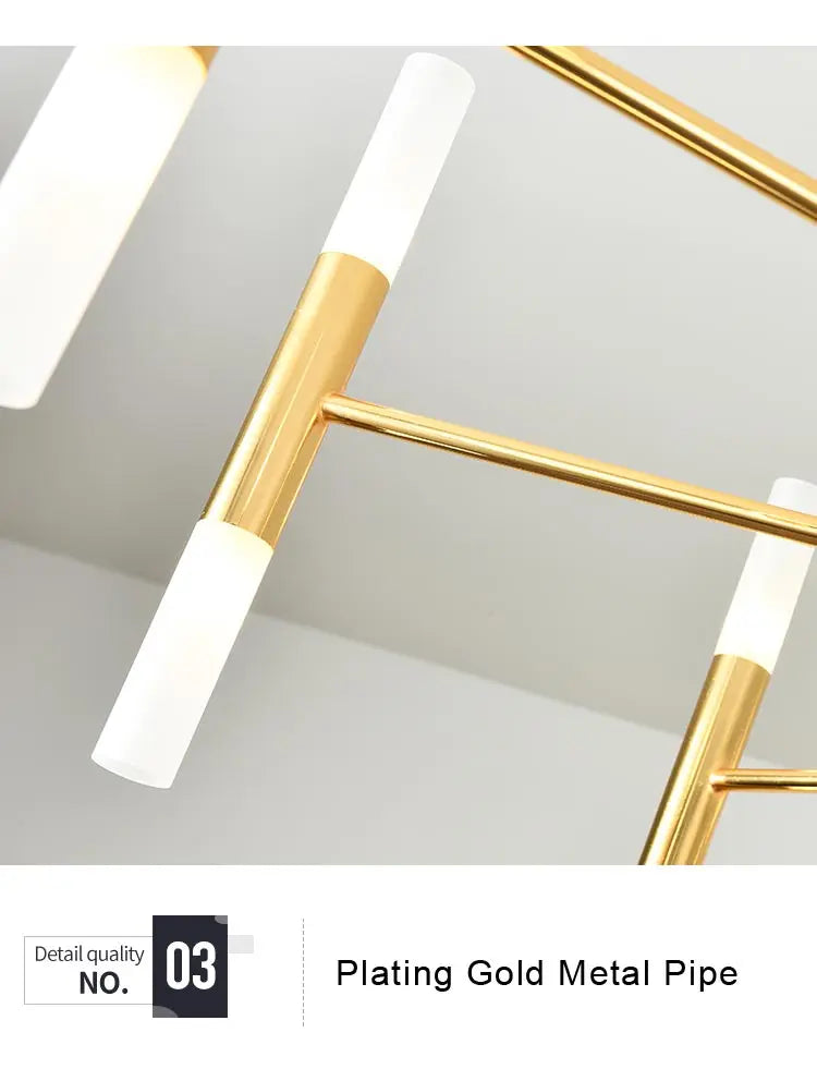 Moderne Nordic Design LED Hanglamp - G4 Kroonluchter Zwart/Goud