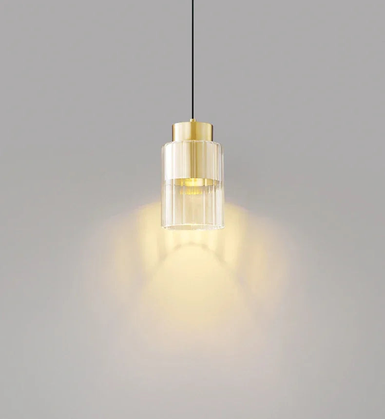 Nordic Glazen LED Hanglamp Zwart / Goud