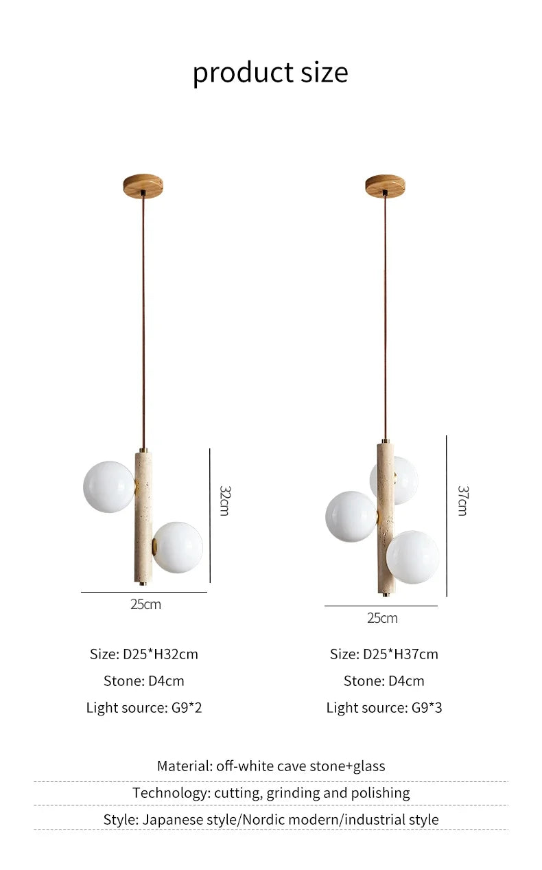 LED-Pendelleuchte im Höhlenstein-Stil – Moderner nordischer Stil
