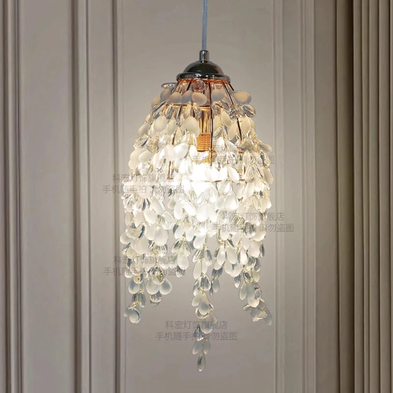 Kristallperlen-Hängeleuchte – achteckiges Design
