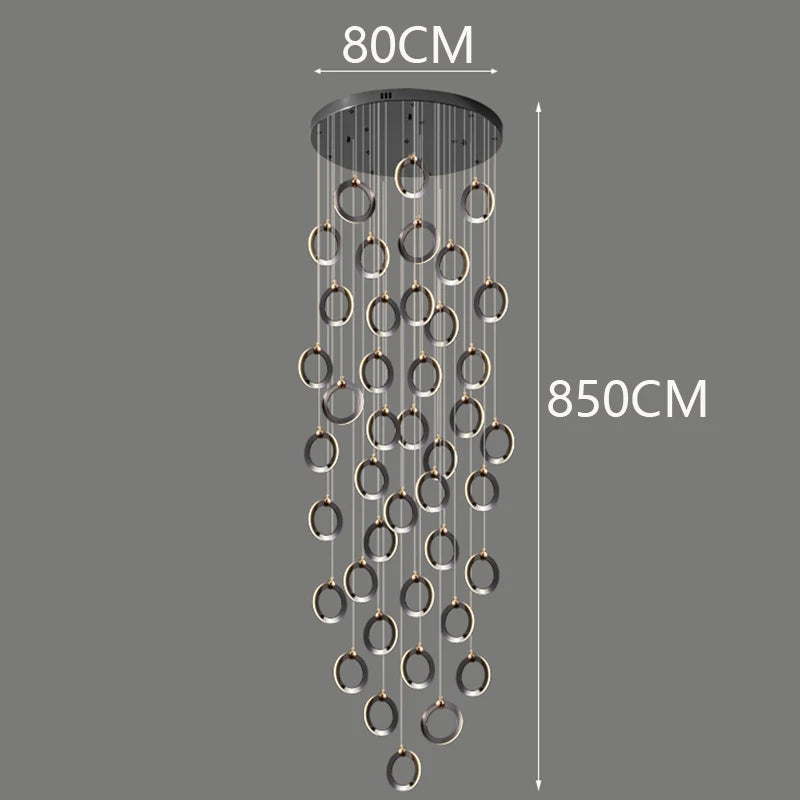 Octo - Modern LED Pendant Light Chandelier for Living Room and Staircase