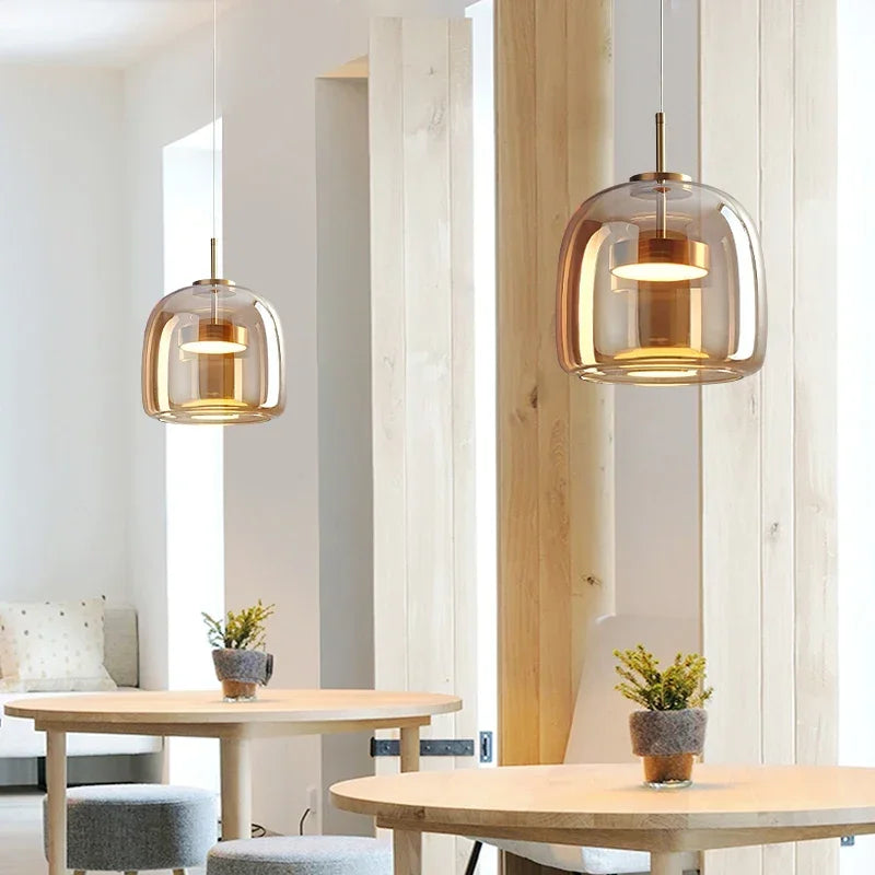 Nordic Glass Pendant Light - Minimalist Luxury Chandelier