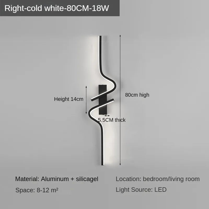 Modern LED Wall Lamp – Minimalist Strip Sconce For Bedside