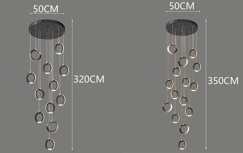 Octo - Modern LED Pendant Light Chandelier for Living Room and Staircase