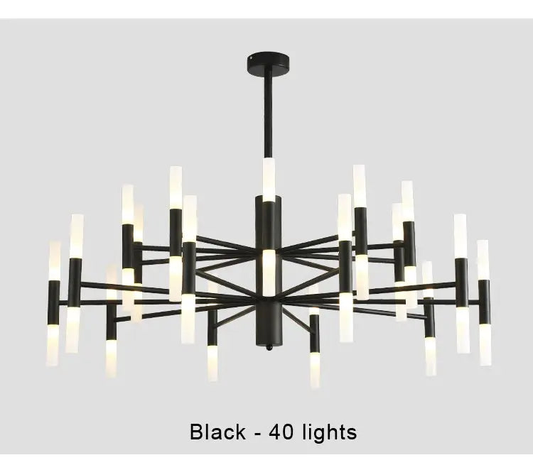 Moderne Nordic Design LED Hanglamp - G4 Kroonluchter Zwart/Goud