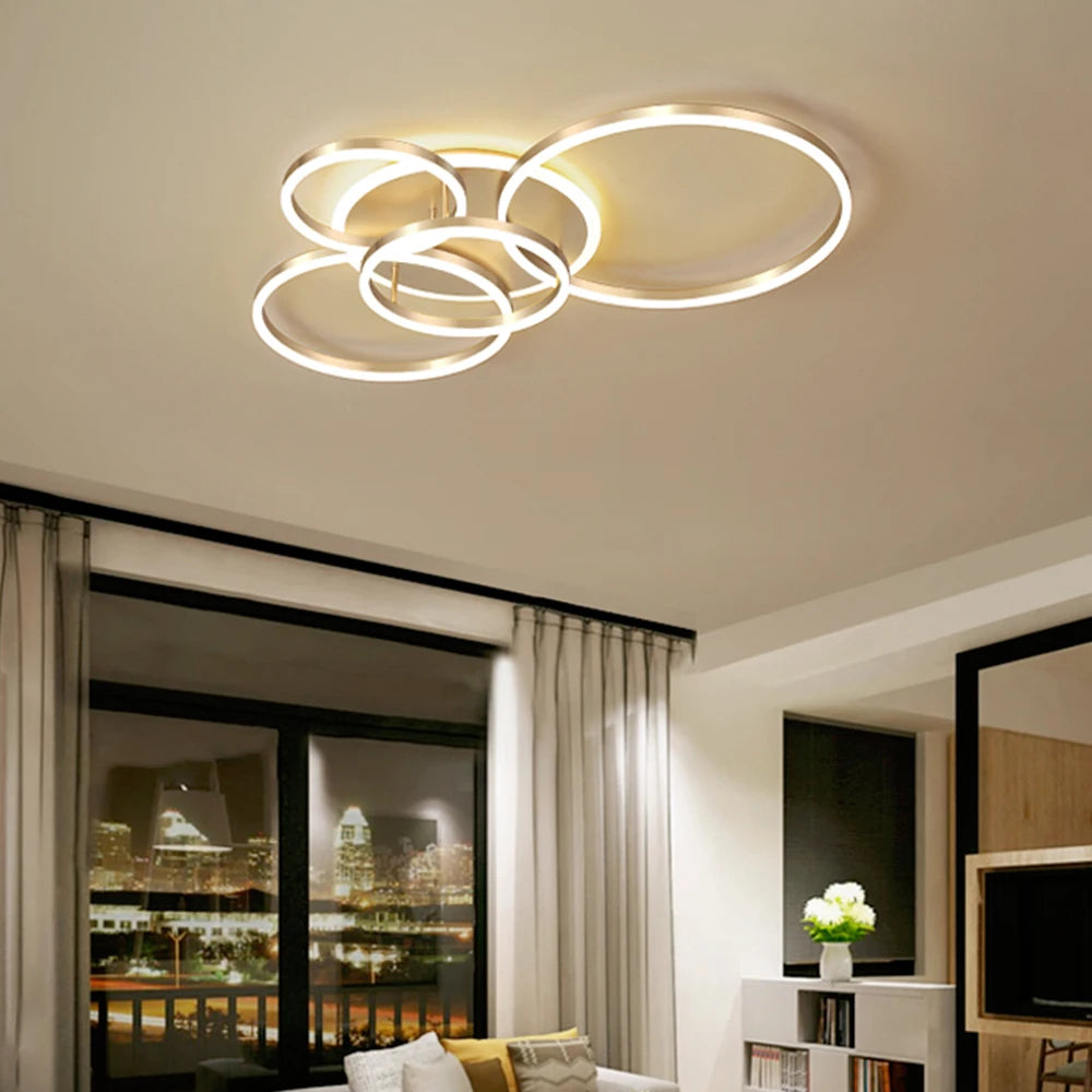 Modern LED Ceiling Chandelier - Dimmable Multi-Head Design