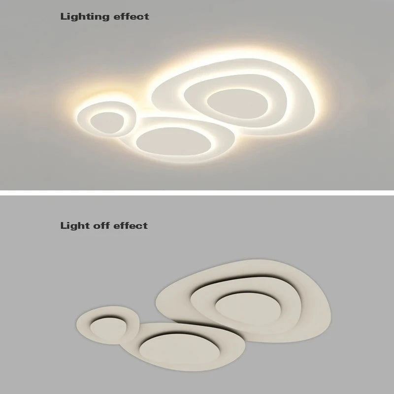 Modern White LED Ceiling Light - Minimalist Flush Mount Lamp