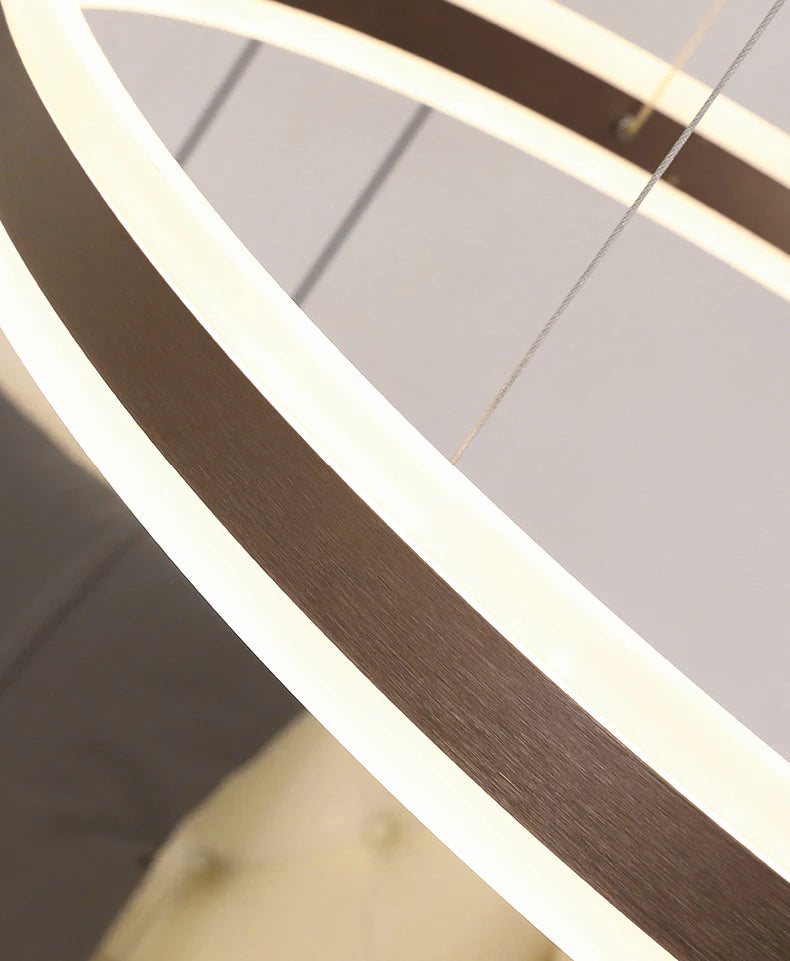 Modern LED Ring Chandelier - Multi-Tier Pendant Light