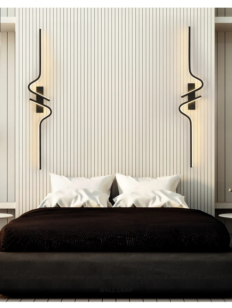 Modern LED Wall Lamp – Minimalist Strip Sconce For Bedside