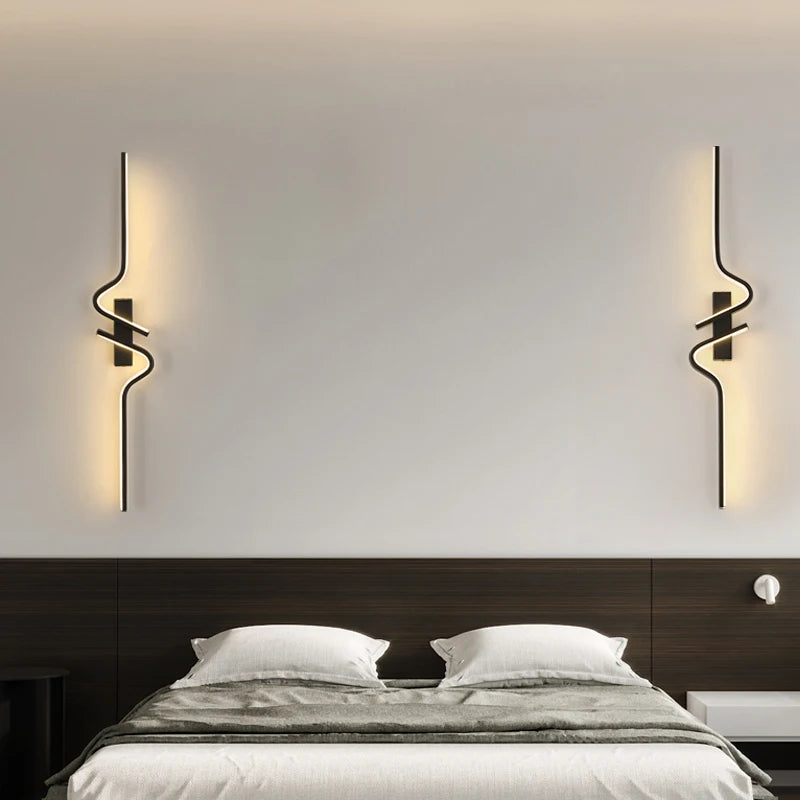Modern LED Wall Lamp – Minimalist Strip Sconce For Bedside