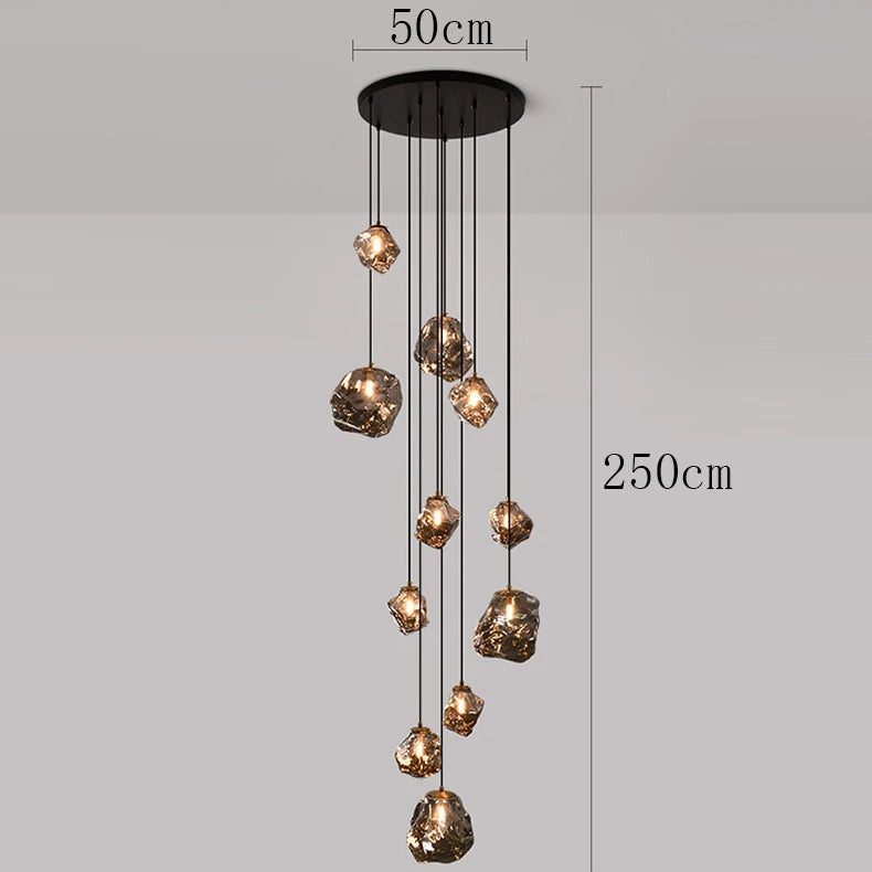 Modern Ring LED Pendant Light - 11 Rings Dimmable with Remote Control