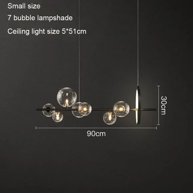 NOSTAGA Glazen Cirkel Hanglamp – LED Kroonluchter