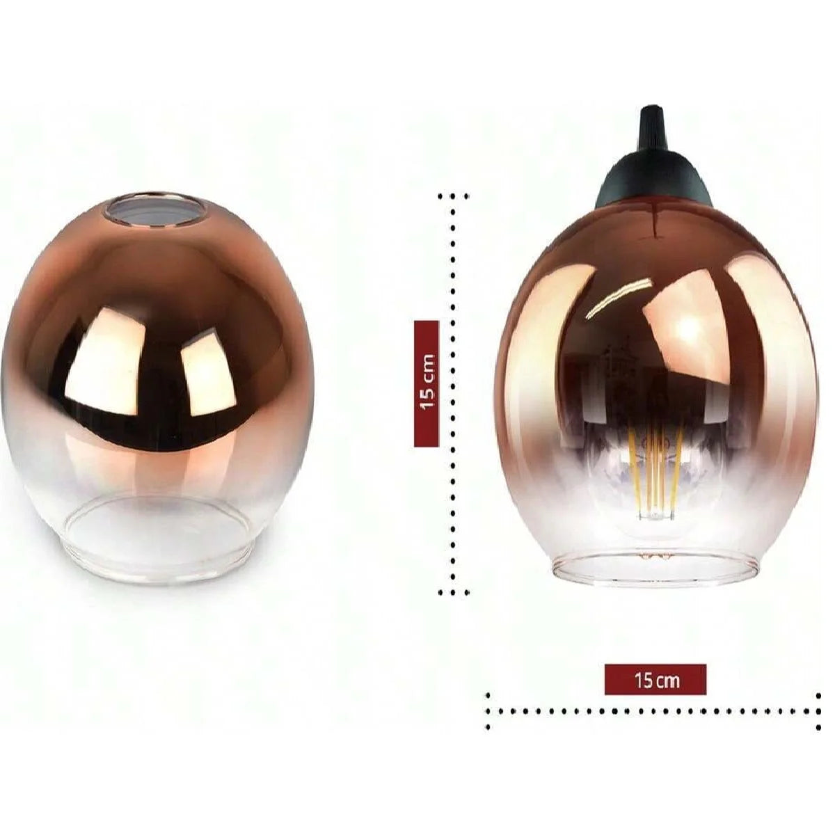 Moderner Glas-Pendelleuchter – Mehrflammige Leuchte für das Esszimmer