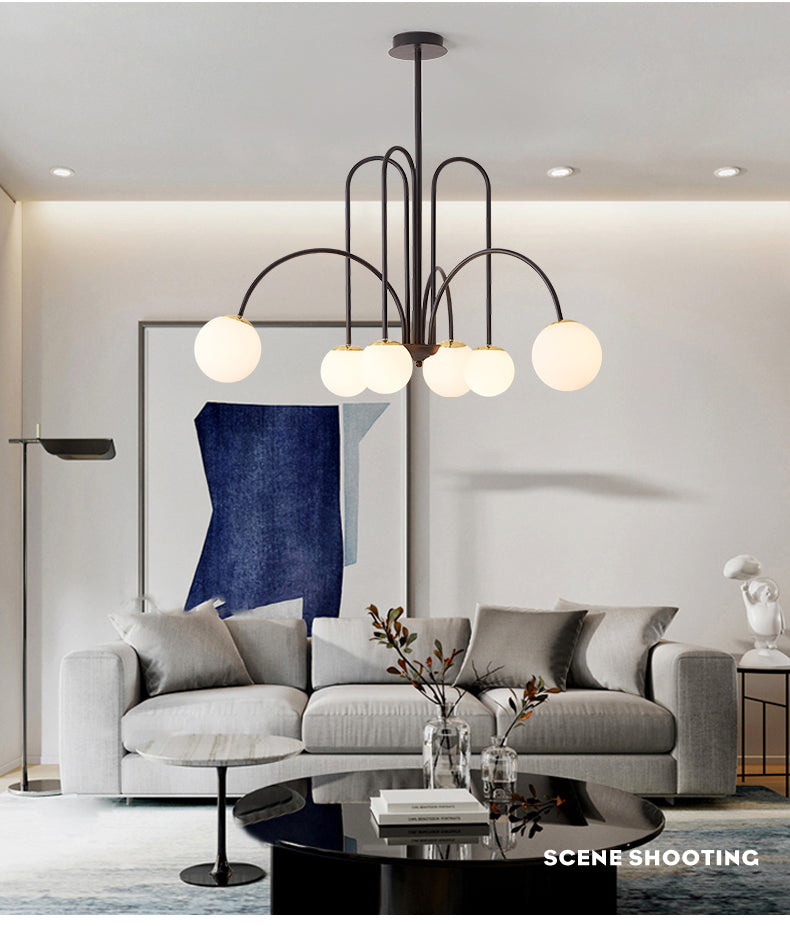 LED Pendant Light Diva - Glass Ball Chandelier