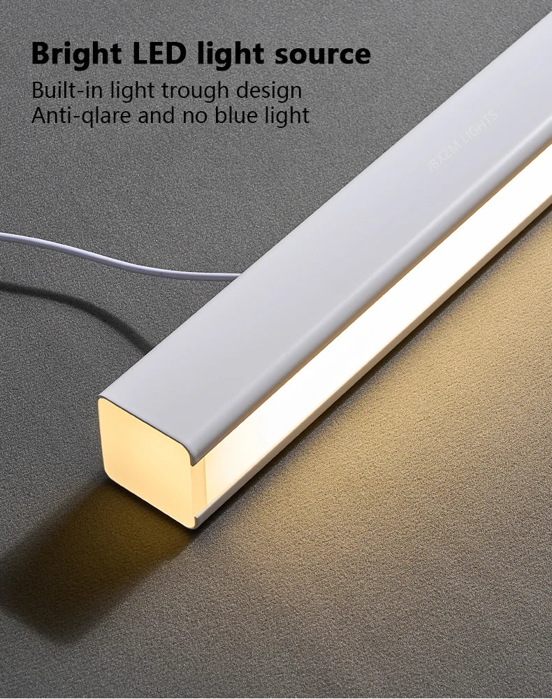 Moderner linearer LED-Kronleuchter – Minimalistische Pendelleuchte für Kücheninsel und Esszimmer