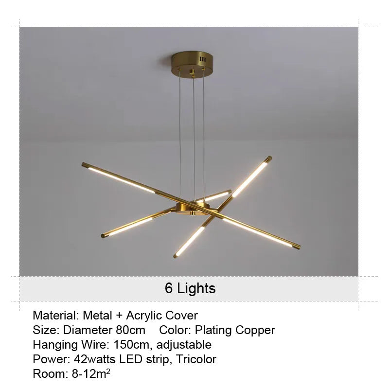 LED Tube Hanglamp - 12 Lichts - Zwart