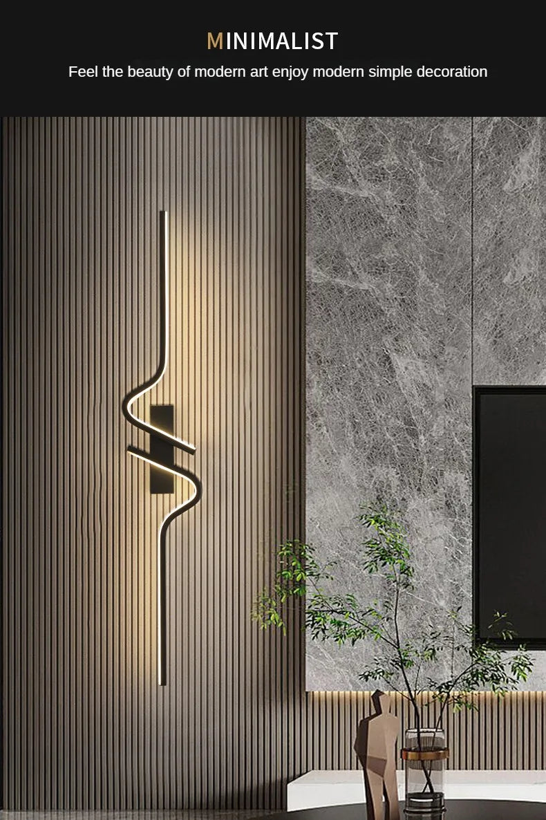 Modern LED Wall Lamp – Minimalist Strip Sconce For Bedside