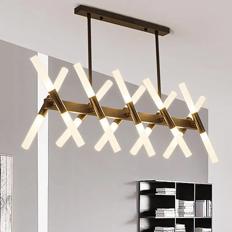 Moderne Nordic Design LED Hanglamp - G4 Kroonluchter Zwart/Goud