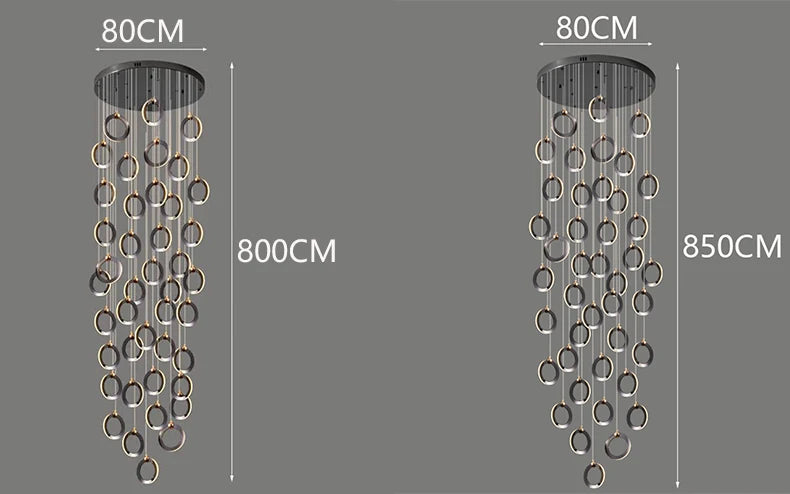 Octo - Modern LED Pendant Light Chandelier for Living Room and Staircase