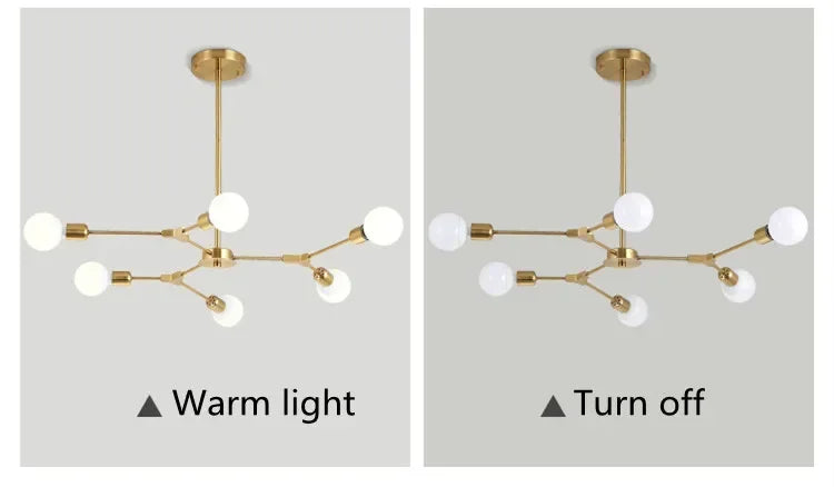 Sputnik Chandelier - Modern Art Deco Molecular Ceiling