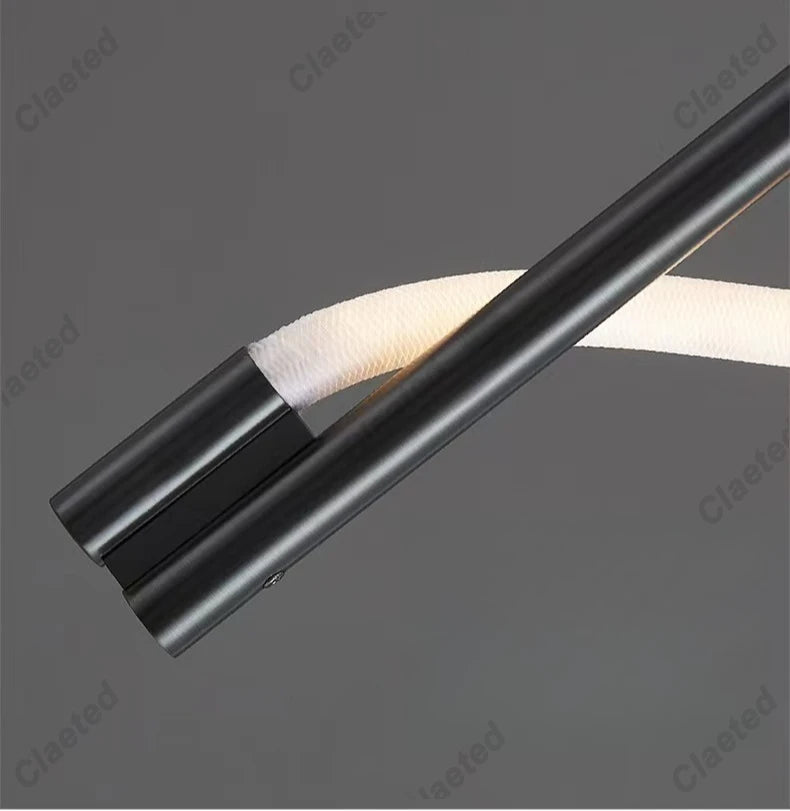 LED Spiral Wall Lamp – Modern Black & Gold Sconce | Bedroom, Living Room, Hallway