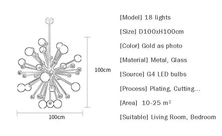 Lixy - Modern Global LED Chandelier Satellite Design