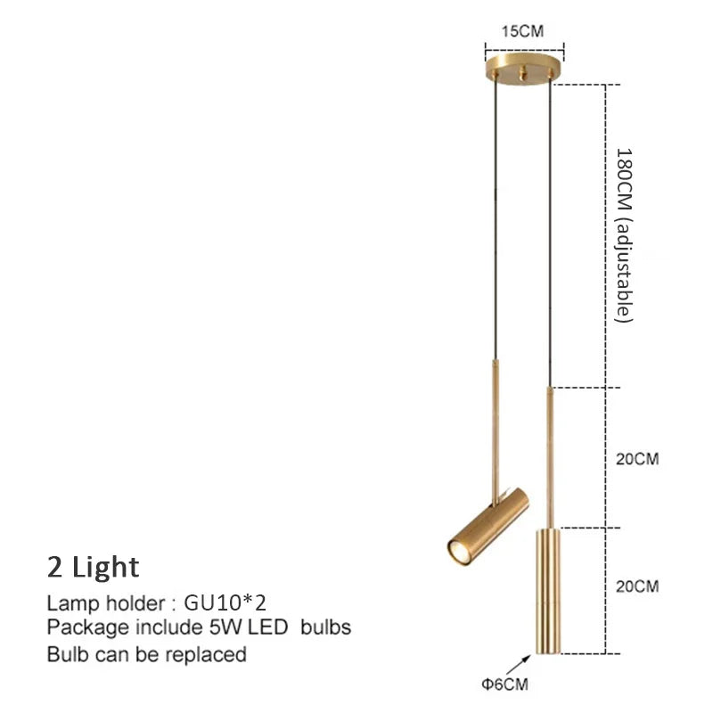 Verstellbare Pendelleuchte mit Strahler – Moderne minimalistische LED-Hängelampe