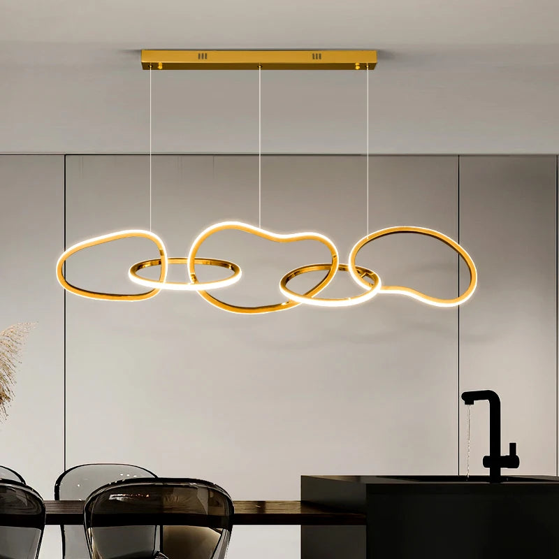 AURELIUS - Gouden Ring Eetkamer Hanglamp - Moderne LED