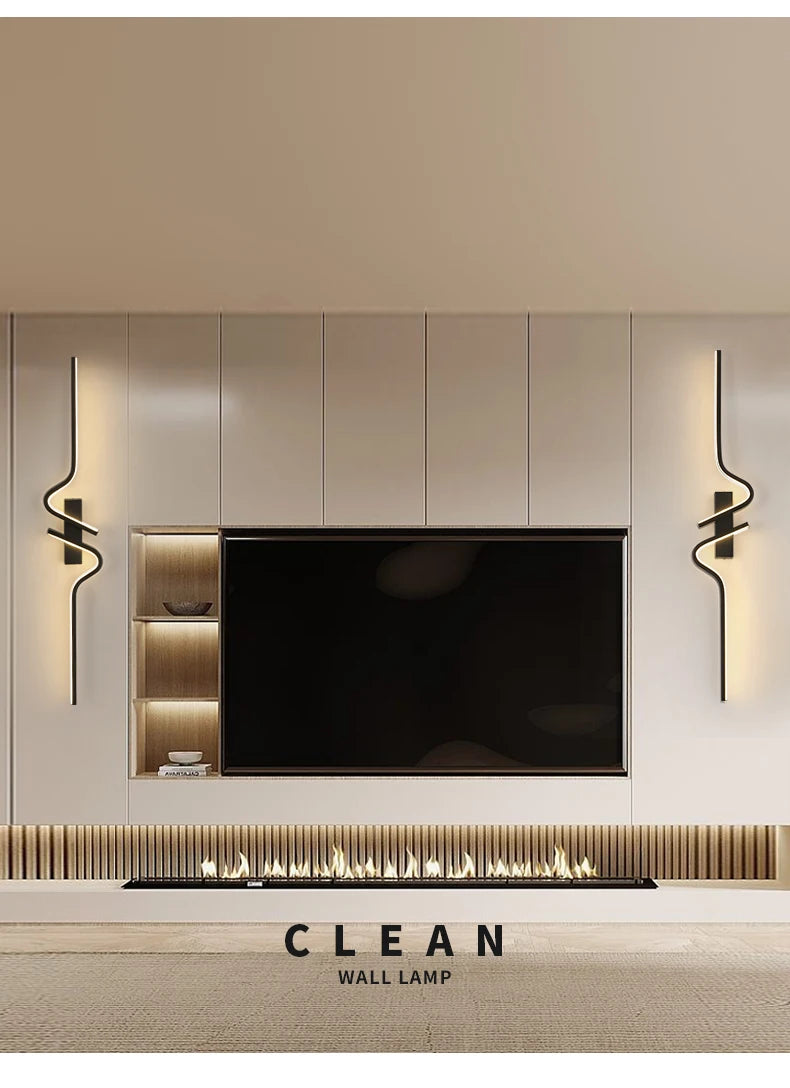 Modern LED Wall Lamp – Minimalist Strip Sconce For Bedside